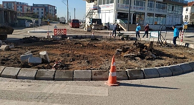 Başiskele Tınaztepe'de dönel kavşak yapıldı