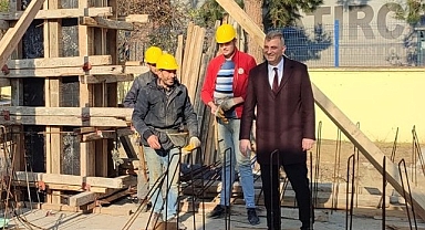 Fidanlık İlkokulu'nun Yeni Bina İnşası Hızla Sürüyor