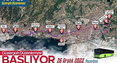 Hat 135 artık Derince'den Yuvam Akarca'ya gidecek