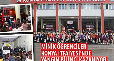 Minik Öğrenciler Konya İtfaiyesi’nde Yangın Bilinci Kazanıyor