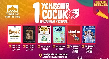 “1.Yenişehir Çocuk Oyunları Festivali” 28 Ocak’ta başlıyor
