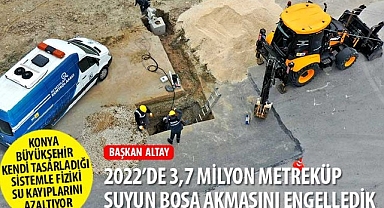 Başkan Altay: “2022’de 3,7 Milyon Metreküp Suyun Boşa Akmasını Engelledik”