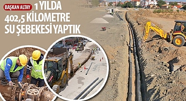 Başkan Altay: “Bir Yılda 402,5 Kilometre Su Şebekesi Yaptık”