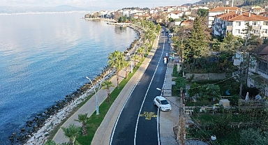 Ereğli sahil yolunun trafik çizgileri çekildi