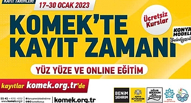 KOMEK Yeni Dönem Kayıtları 17-30 Ocak Arasında