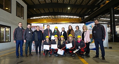 Sanayide Kadın Eli Projesi ile Kaymet’te istihdama kazandırılan kadın çalışanlar sertifikalarını aldı