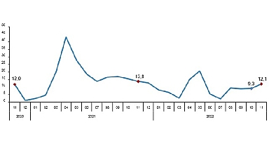TÜİK Perakende satış hacmi yıllık %12,1 arttı