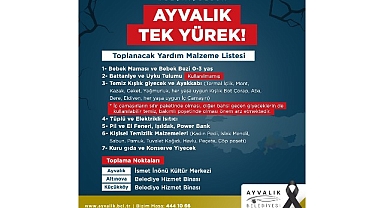 Ayvalık'tan Deprem Bölgesine Yardım Eli Uzanacak