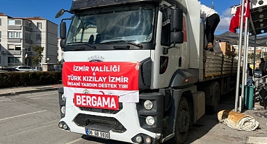 Bergama’dan depremzedelere gönderilen tır sayısı 11’e yükseldi