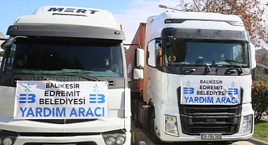 Edremit’ten üç günde 17 tır yardım gönderildi