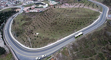 İlimtepe yoluna uzun ömürlü asfalt ve sarı yol çizgisi