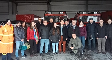 İtfaiye Afetlere Hazırız projesi için Yunanistan'da