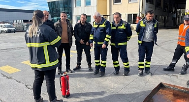 İtfaiyeden Omsan Lojistik personeline eğitim
