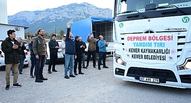 Kemer 11’inci yardım tırını uğurladı