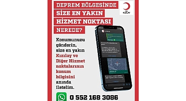 Kızılay’dan “Deprem Bölgesinde En Yakın Kızılay Hizmet Noktası Nerede” Uygulaması