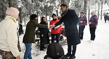Kocaman Kar Sezonunu Hemşehrileriyle Açtı