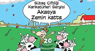 Sütaş Çiftliği Karikatürleri Sergisi’nin yeni durağı Akasya