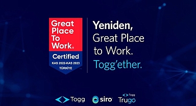 Togg Yeniden ‘Great Place to Work’ Sertifikası Kazandı