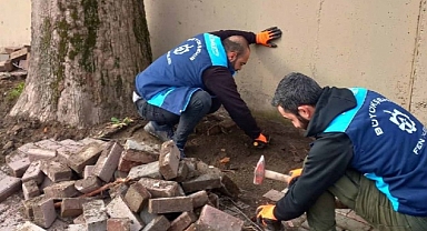 Yol Bakım Timi, Seka Devlet Hastanesi kaldırımlarını onardı