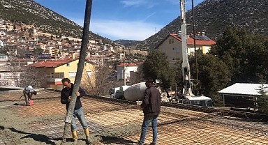 Akseki'de Mezarlık Hizmet Binası yapılıyor