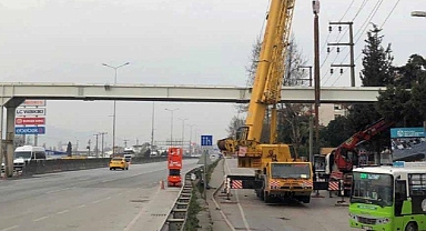 Çenesuyu üstgeçidinin köprü montajı yapıldı