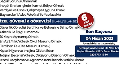 İnegöl Belediyesi Personel Alımına Çıkıyor