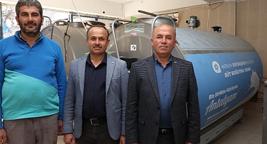Küçükköy'e 8 tonluk süt tankı