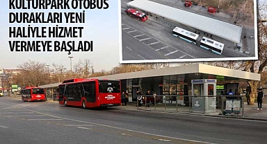 Kültürpark Otobüs Durakları Yeni Haliyle Hizmet Vermeye Başladı