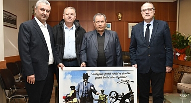 Malkara Belediye Başkanı Ulaş Yurdakul'dan Ziraat Odası Başkanı Talat Kaya’ya Hayırlı Olsun Ziyareti