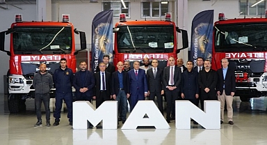 MAN Yardımlarına Hız Kesmeden Devam Ediyor: Deprem bölgesine, 5 adet özel donanımlı acil müdahale ve yangın söndürme aracı