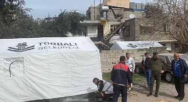 Torbalı Belediyesi'nden afetzedelere termal çadır