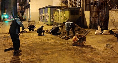 Yol Bakım Timi'nden gece operasyonu