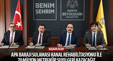 Başkan Altay: “Apa Barajı Sulaması Kanal Rehabilitasyonu ile 70 Milyon Metreküp Suyu Geri Kazacağız”