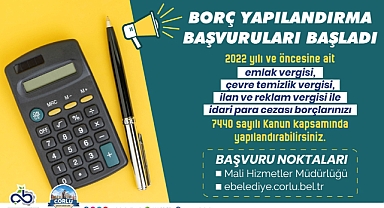 Borç Yapılandırma Başvuruları Başladı