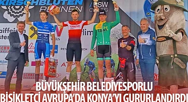 Büyükşehir Belediyesporlu Bisikletçi Avrupa’da Konya’yı Gururlandırdı