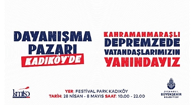 Deprem Dayanışma Pazarı Kadıköy’de