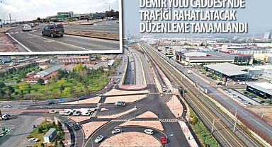 Konya Demir Yolu Caddesi’nde Trafiği Rahatlatacak Düzenleme Tamamlandı