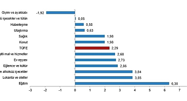 TÜİK: Tüketici fiyat endeksi (TÜFE) yıllık %50,51, aylık %2,29 oldu