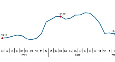 TÜİK: Yurt Dışı Üretici Fiyat Endeksi (YD-ÜFE) yıllık %40,35, aylık %1,65 arttı