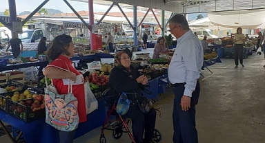 Başkan Topaloğlu Çamyuva pazar esnafını ziyaret etti