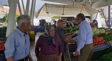 Başkan Topaloğlu Kuzdere pazarında