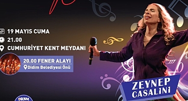 Didim Belediyesi, 19 Mayıs Atatürk’ü Anma, Gençlik ve Spor Bayramı’nı Fener Alayı ve Zeynep Casalini konseri ile kutlayacak