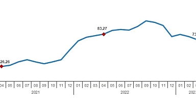 Hizmet Üretici Fiyat Endeksi (H-ÜFE) yıllık %71,81, aylık %3,90 arttı