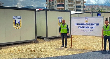 Lüleburgaz Belediyesi’nden Malatya’ya konteyner desteği