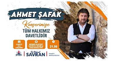 Nevşehir Belediyesi tarafından düzenlenen Ahmet Şafak konseri, 24 Mayıs 2023 Çarşamba günü yapılacak