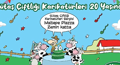 Sütaş Çiftliği Karikatürleri Sergisi Maltepe Piazza AVM'de