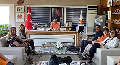 Antalya’nın kadın muhtarlarından Başkan Topaloğlu’na ziyaret
