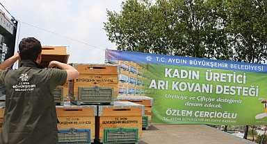 Aydın Büyükşehir Belediyesi'nden kadın arıcılara kovan desteği