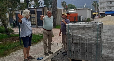 Başkan Topaloğlu Beldibi’nde yol çalışmalarını inceledi