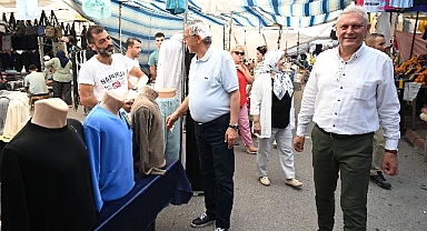 Başkan Topaloğlu, turizm pazarı esnafını ziyaret etti